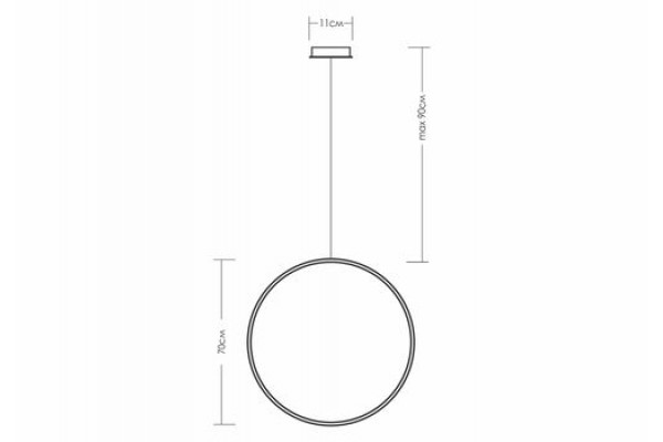 Круг диаметром 30/40/50/70 см (свечение внутрь)