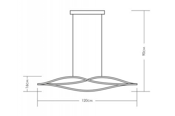 Люстра волна (свечение вниз)