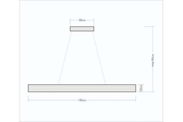 Линейный светильник из профиля 100х100 мм
