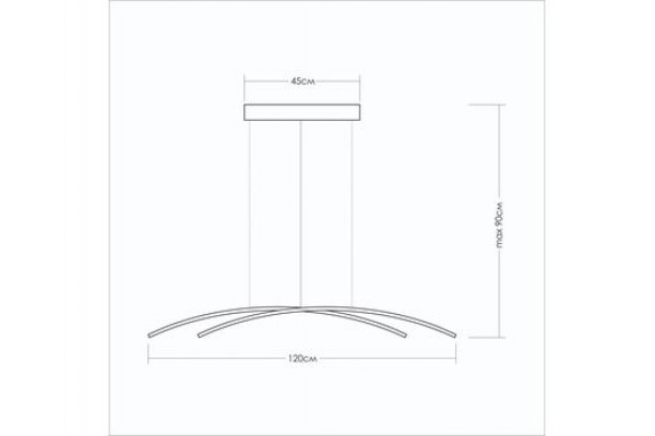 Линейный светильник из двух дуг по 100 см