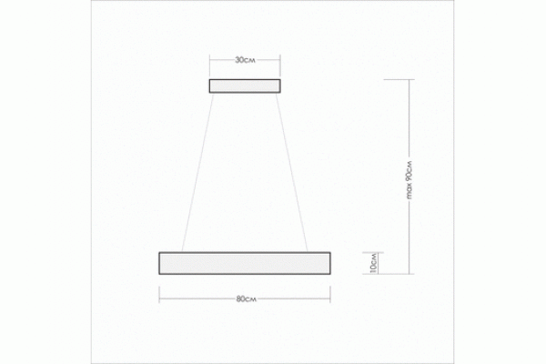 Линейный светильник из профиля 100х100 мм