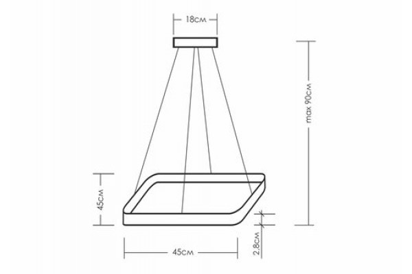 Квадрат со стороной 45/55/70 см. Скругленные углы