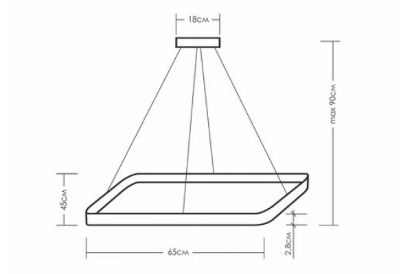 Прямоугольник со сторонами 45/65см и 55/75см. Скругленные углы
