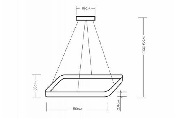 Квадрат со стороной 45/55/70 см. Скругленные углы
