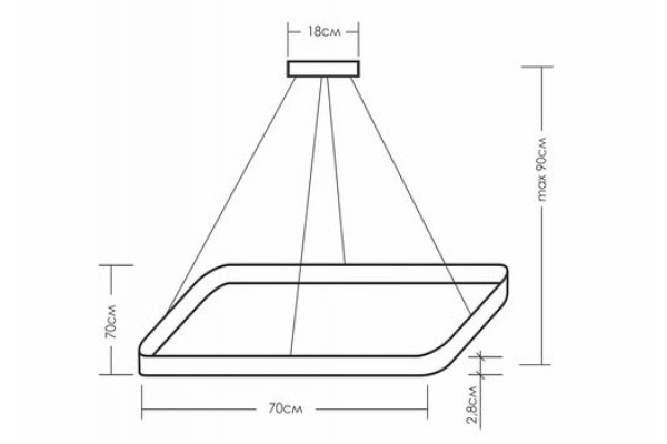 Квадрат со стороной 45/55/70 см. Скругленные углы
