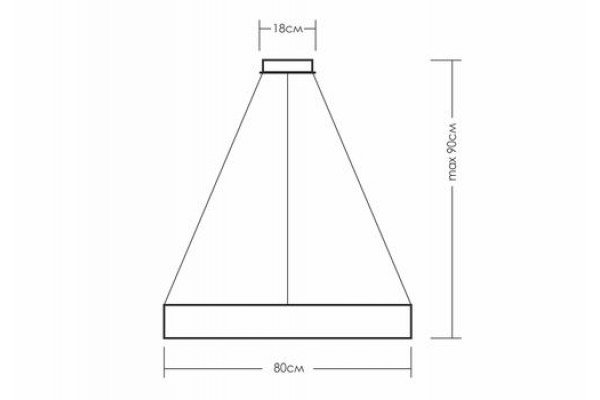 Круг Диаметром 80см(свечение в обе стороны , вниз-вверх,внутри находятся две светодиодные платы  свечением 3000К и 4000К) Из профиля 100 мм. Диммируемые.