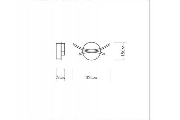 Бра из 2 дуг по 20 см 32 см