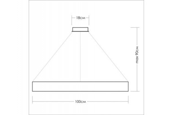 Круг Диаметром 100см(свечение в обе стороны , вниз-вверх)
расположение диодов боковое