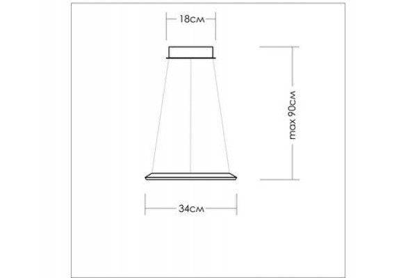 Квадрат со стороной 34 см