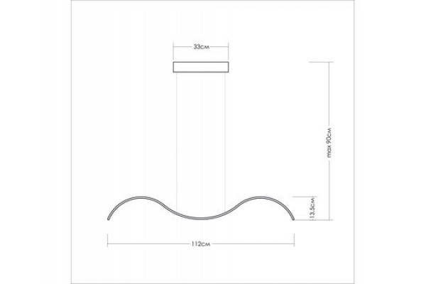 Линейный светильник "Волна" 120 см