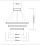 Cветильник с тремя кольцами 30/40/50 и 50/60/70 см