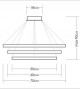 Cветильник с тремя кольцами 30/40/50 и 50/60/70 см