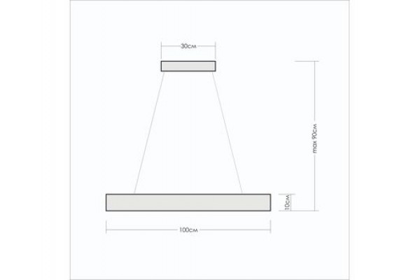 Линейный светильник из профиля 100х100 мм