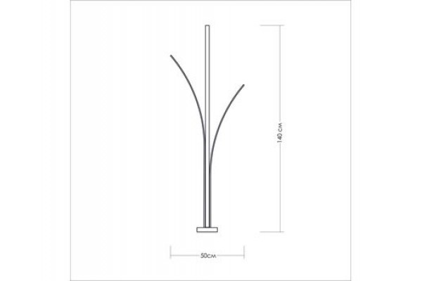 Тройной торшер с тремя лучами 100, 130 и 150 см