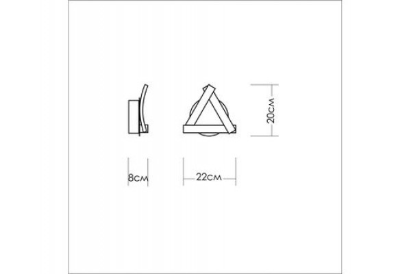 Встраиваемый светильник Трио. 3D-треугольник