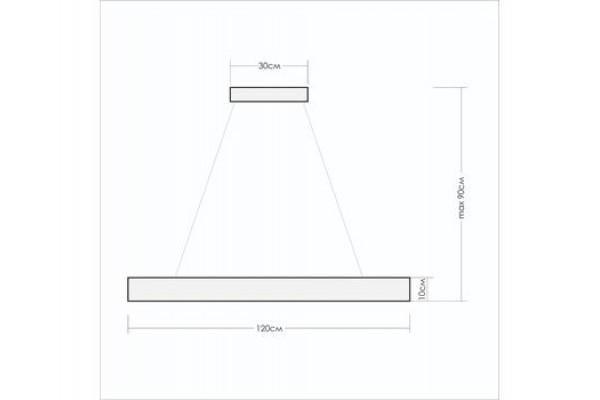 Линейный светильник из профиля 100х100 мм